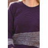Pull maille acrylique violet zoom