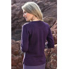 Pull maille acrylique violet dos