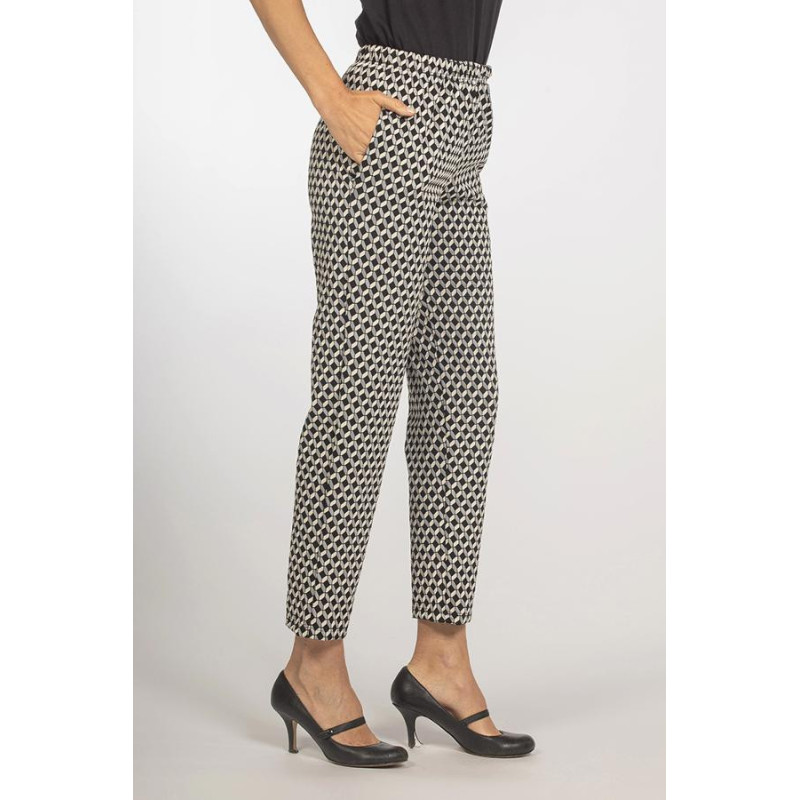 Pantalon élastiqué gris profil Pantalon élastiqué gris profil