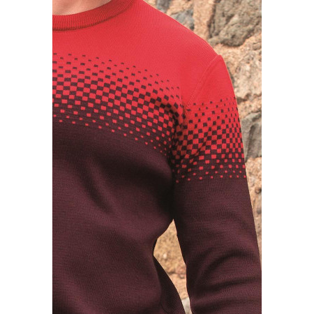 Pull ouvert dos droit croisé homme zoom