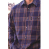 Chemise carreaux homme coton marine tenue