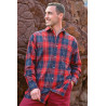 Chemise homme à carreaux - boutons à l'avant