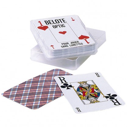 1 jeu de cartes très lisibles - Belote Optic