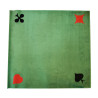 Tapis de cartes velours vert 4 as