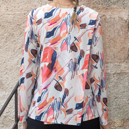 Pull ML dos croisé complet pressions - vent d'automne