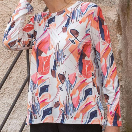 Pull ML dos croisé complet pressions - vent d'automne