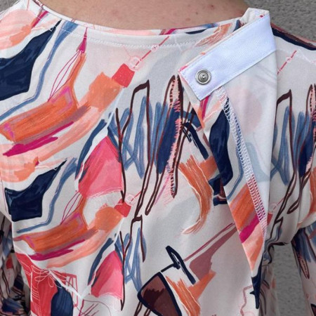 Pull ML dos croisé complet pressions - vent d'automne