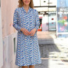 Robe ouverte dos par pressions - femme dépendante