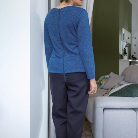 Grenouillère femme petit pull bleu ou beige