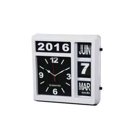 Horloge calendrier grands chiffres Orium