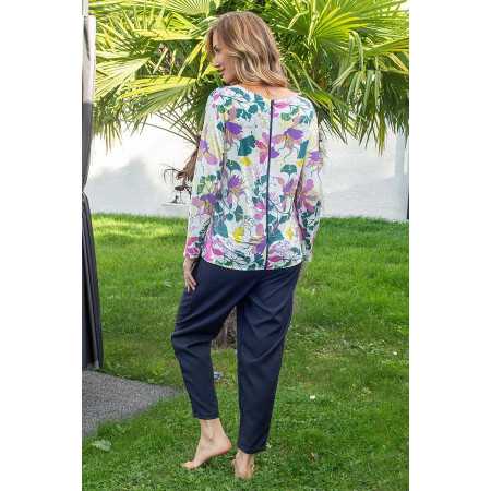 grenouillères motif floral de dos
