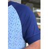 grenouillère courte bleue motif