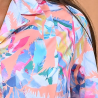 Robe ouverte dos pression coloris multicolore zoom