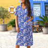 Robe médicalisée ouverture dos par pressions