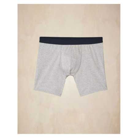boxer long gris chiné