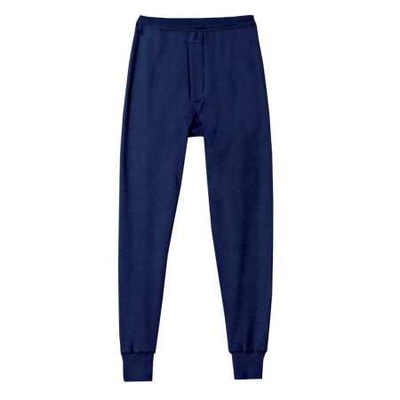 Caleçon long pour homme bleu marine fond blanc