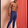 Caleçon long pour homme bleu marine avec ouverture