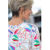 T-shirt femme médicalisé ouverture dos croisé pressions