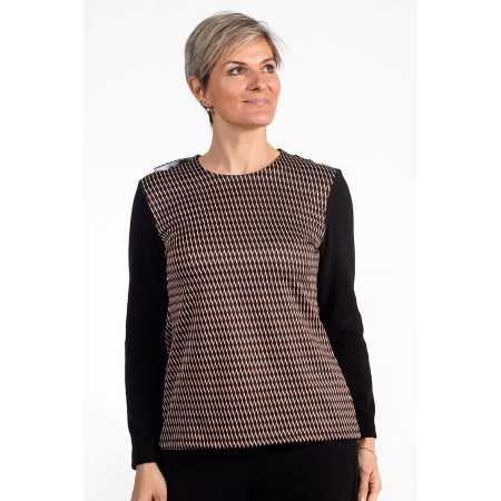 Pull médicalisé pour femme senior - vue de face