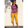 Tee-shirt manches courtes mauve médicalise femme ouverture dos  tenue 