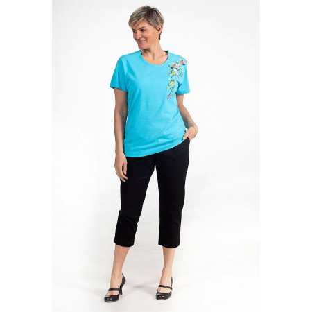 Tee-shirt manches courtes mauve médicalise femme ouverture dos tenue 