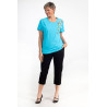 Tee-shirt manches courtes mauve médicalise femme ouverture dos tenue 