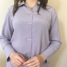 Chemisier médicalisé femme senior coloris lavande vue de face zoom 