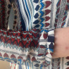 Blouse femme senior médicalisée motifs indiens vue manche 