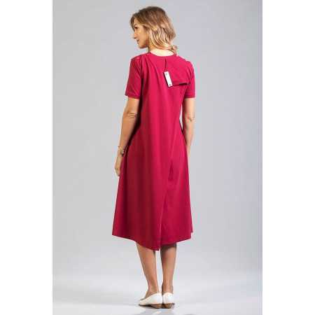 Robe ouverte dans le dos croisé pa pressions coloris bordeaux dos ouvert