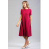 Robe ouverte dans le dos croisé pa pressions coloris bordeaux