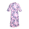 Robe médicalisée femme senior ouverture dos rose par pression