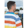Polo médicalisé homme senior - ouvert dans le dos par pressions