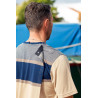 T-shirt médicalisé pour homme senior - ouvert dans le dos - beige