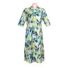 Robe médicalisé été femme senior ouverture dans le dos pressions jungle