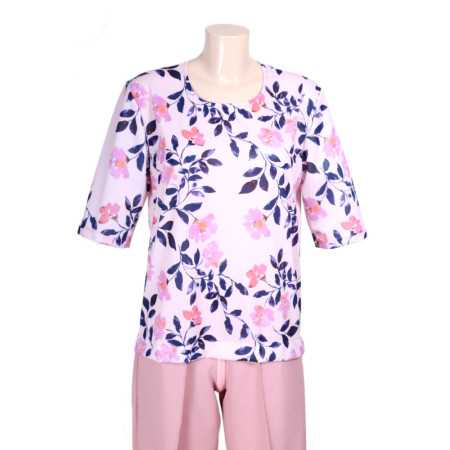 Grenouillère femme habillée été ensemble de face détail du haut