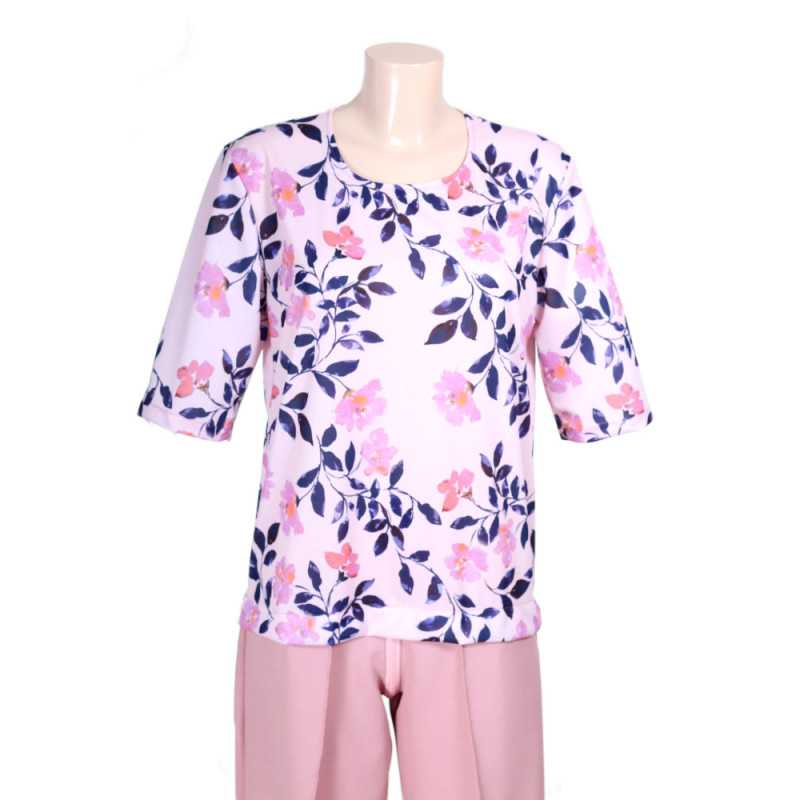 Grenouillère femme habillée été ensemble de face détail du haut Grenouillère femme habillée été ensemble de face détail du haut