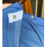 Robe médicalisée en jean's avec ouverture dos par pressions - zoom pressions 