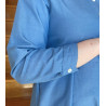 Robe médicalisée en jean's avec ouverture dos par pressions - vue manche