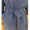 Robe médicalisée en jean's avec ouverture dos par pressions - vue de dos zoom