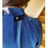 Robe médicalisée en jean's avec ouverture dos par pressions - vue de dos pressions 