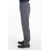 Pantalon homme senior taille élastique - gris avec carreaux