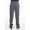 Pantalon homme senior taille élastique - gris avec carreaux