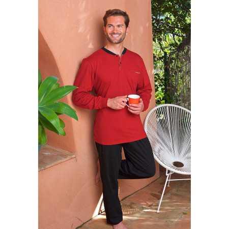Pyjama facile à enfiler pour homme senior - confortable