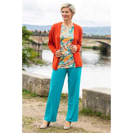 Pantalon coupe ample et fluide pour femme senior - ceinture élastiquée