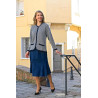 Veste manches longues acrylique pour femme senior - élégante