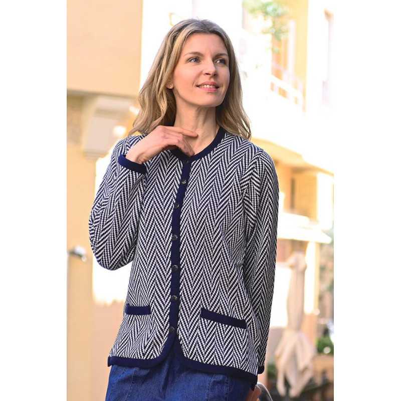 Veste manches longues acrylique pour femme senior - élégante Veste manches longues acrylique pour femme senior - élégante