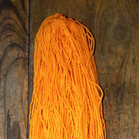 Echeveau de laine Ile de France (Mérinos et Dishley) jaune d'or