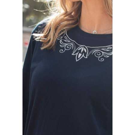 Top 100% coton pour femme printemps / été - Broderie