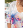 Pull printemps / été pour femme senior  - motif imprimé