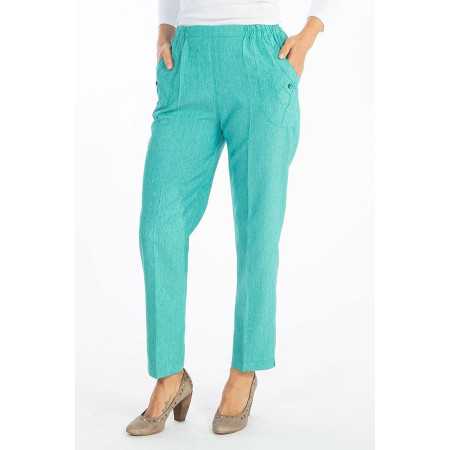 Pantalon fluide femme habillé - taille élastique confort - femme âgée